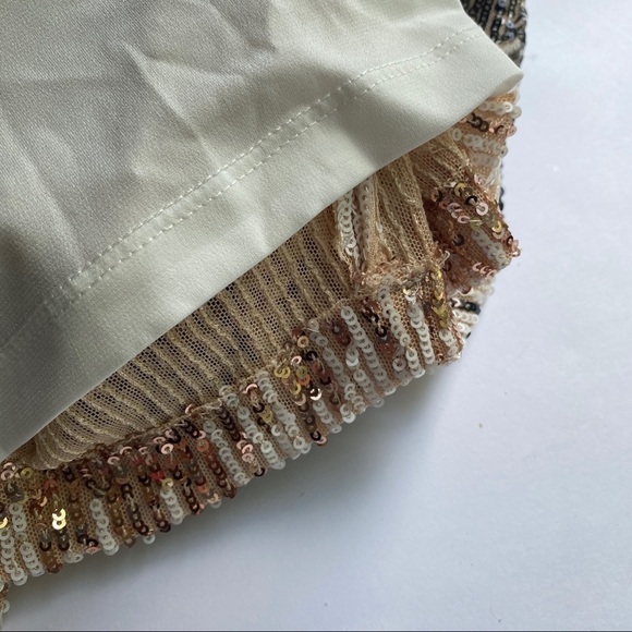 Drew Reversible Sequin Side Ruched Mini Dress S - Picture 5 of 11